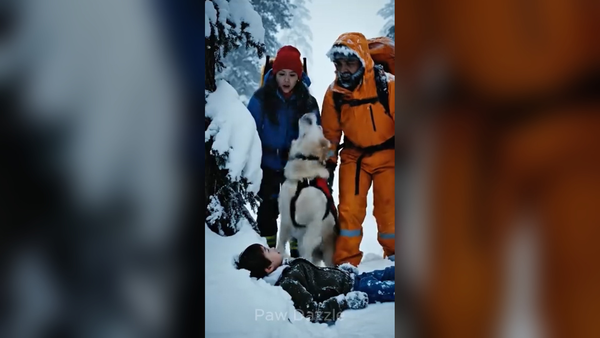 D0806081_Brave Golden Retriever Snowy Rescue! #dog #rescue #reels_Part 000